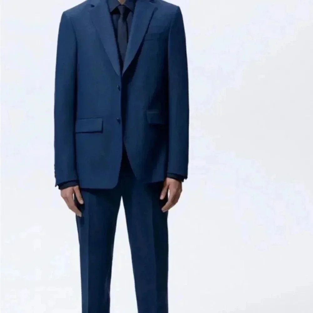 Zara BIRD'S-EYE SUIT BLAZER